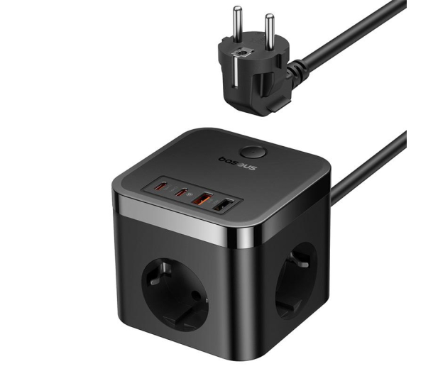 BASEUS sieciowa PowerCombo 30W 3AC+2U+2C 30W 1.5m Cluster Black - 1298074 - zdjęcie 2